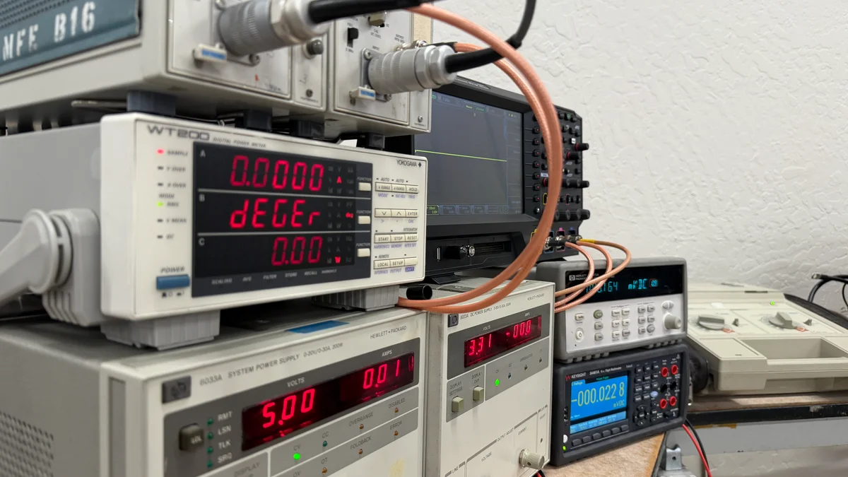 Lab equipment from our inverter testbench