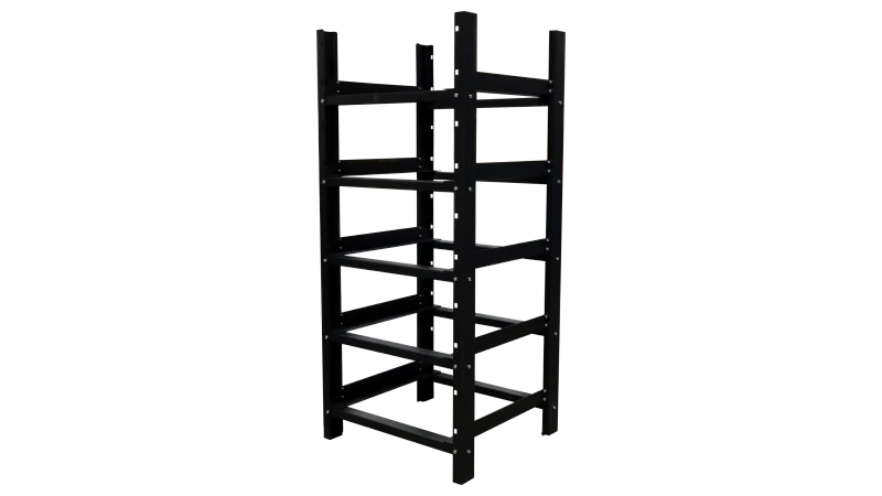 Photo of assembles Eneramp 5 Slot Open Frame Battery Rack